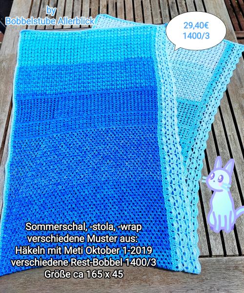 Sommerschal, -stola, -wrap / Mustermix aus Häkeln mit Meti 1-2019